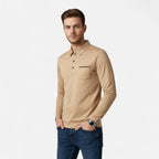 Ferandi Mode | Polo Homme Boutonné Manches Longues Automne