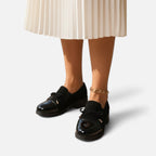 Ferandi Mode | Moccassins Femme à Nœud Rétro