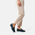 Ferandi Mode | Moccassins Femme à Accents Métalliques