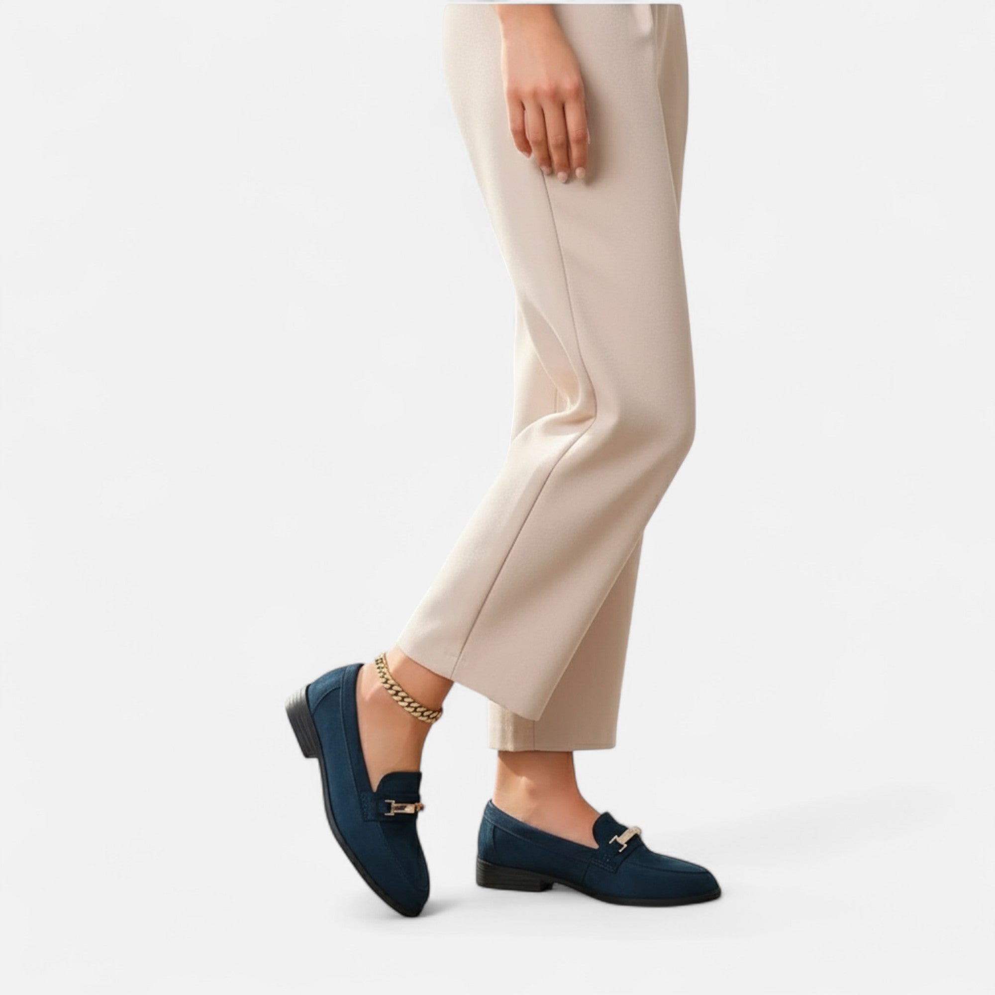 Ferandi Mode | Moccassins Femme à Accents Métalliques