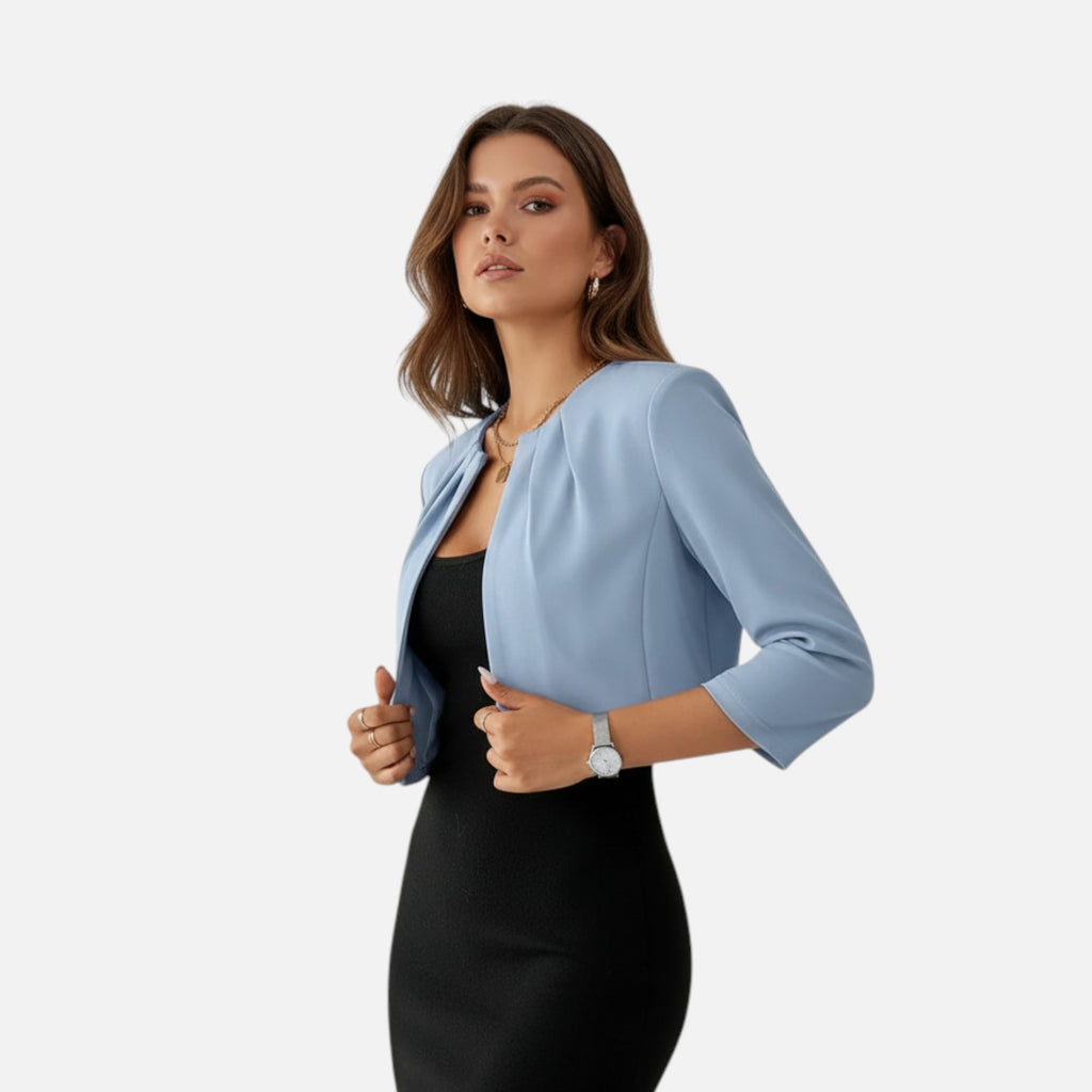 Ferandi Mode | Blazer Femme à Col Plissé