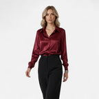 Ferandi Mode | Blouse en Satin Manches Longues
