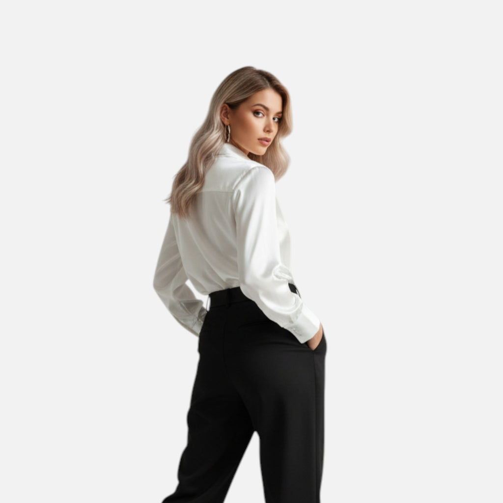 Ferandi Mode | Blouse en Satin Manches Longues