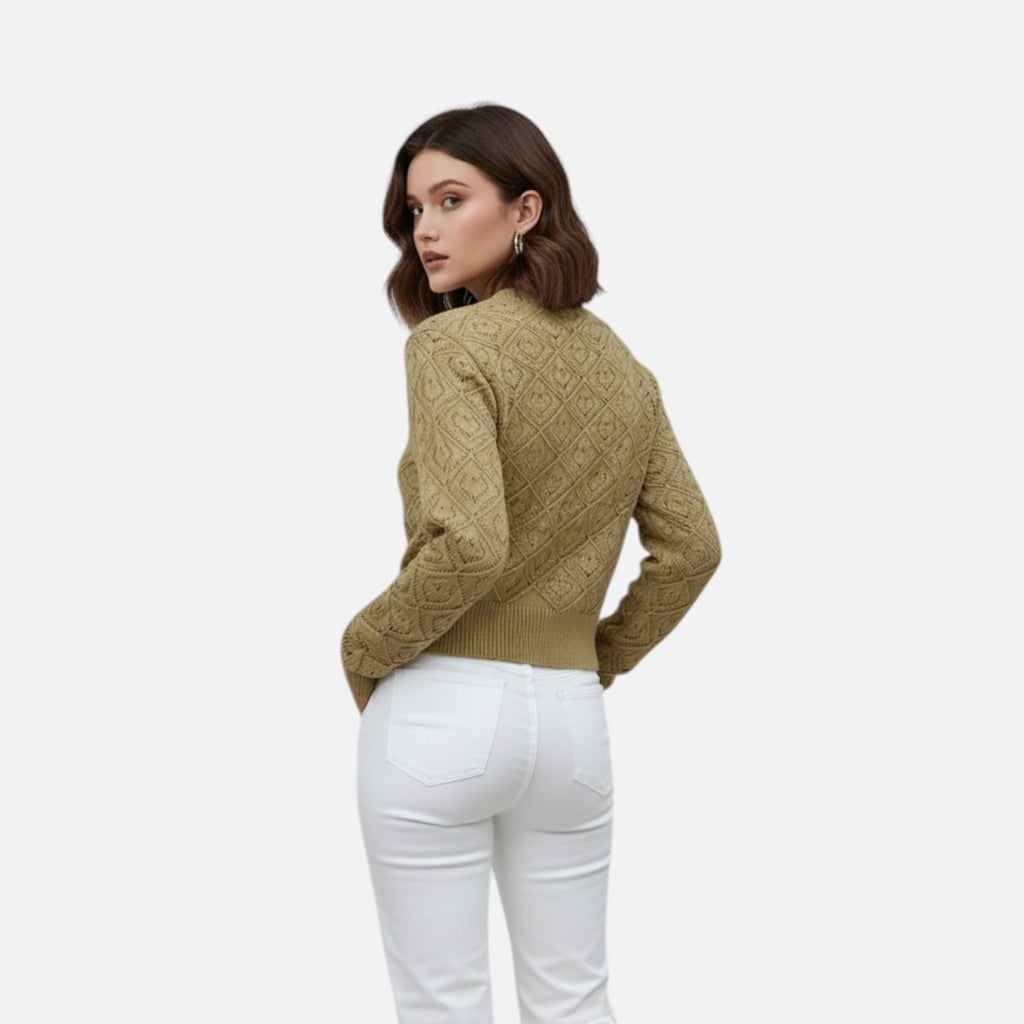 Ferandi Mode | Pull à Col Rond Motif Géométrique