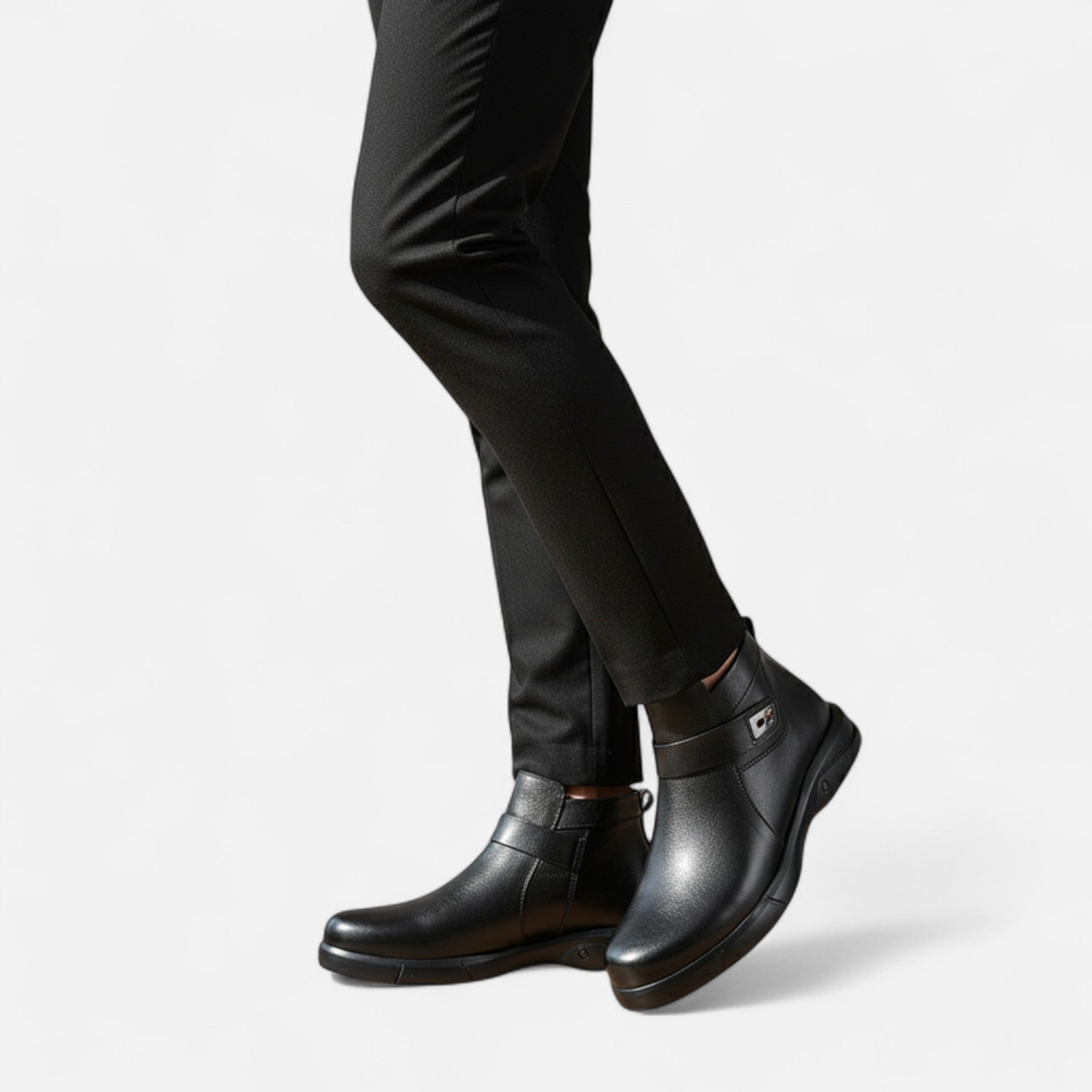 Ferandi Mode | Hommes Bottines en Cuir Plein Grain