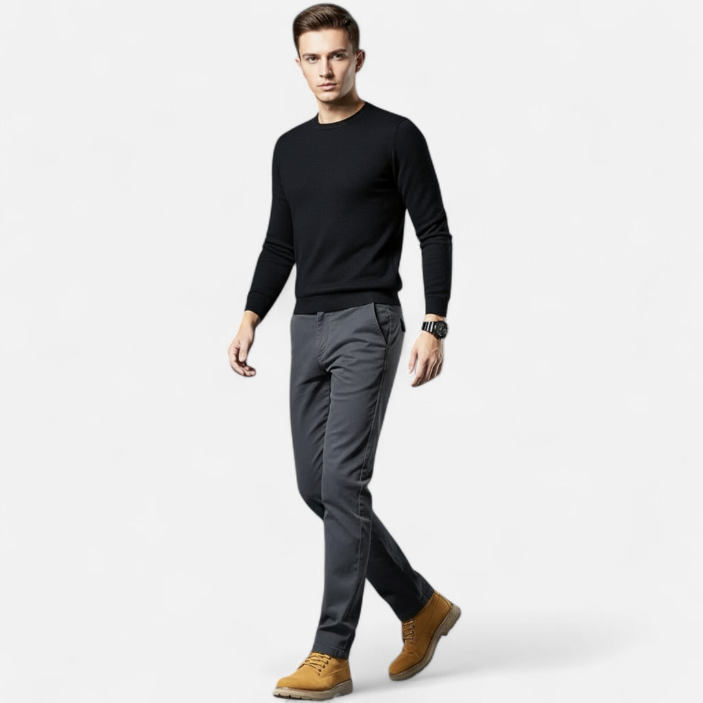 Ferandi Mode | Pantalon Homme Droit Coton Business Chic
