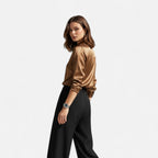 Ferandi Mode | Blouse en Satin Manches Longues