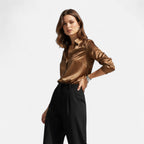 Ferandi Mode | Blouse en Satin Manches Longues