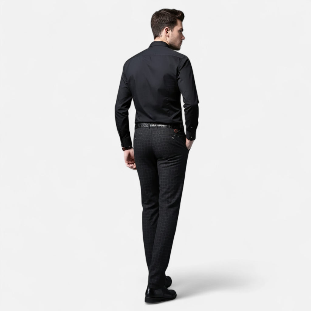 Ferandi Mode | Pantalon Homme Carreaux Slim Business