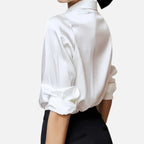 Ferandi Mode | Chemisier Satiné à Col Boutonné