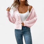 Ferandi Mode | Cardigan Court à Manches Longues