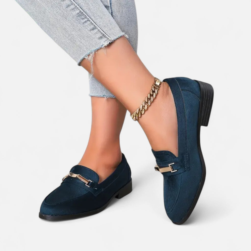 Ferandi Mode | Moccassins Femme à Accents Métalliques