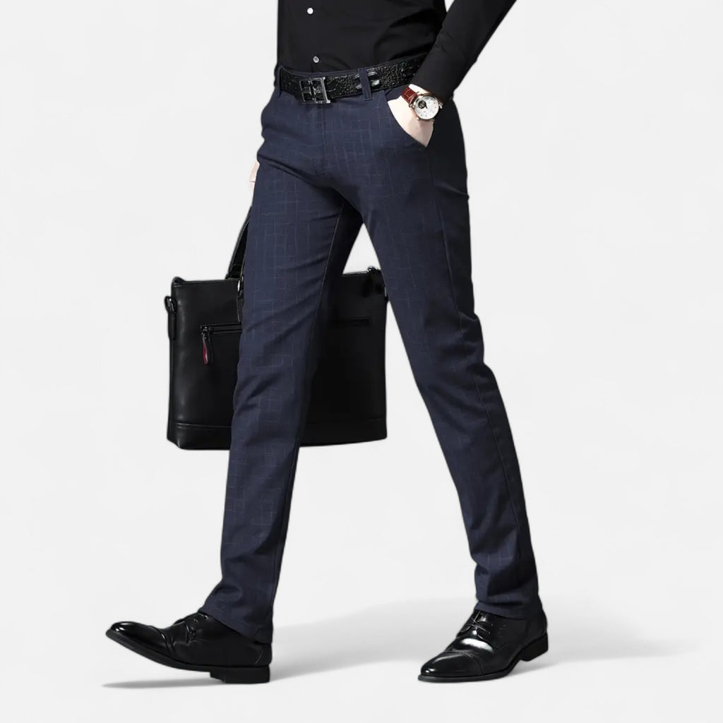 Ferandi Mode | Pantalon Homme Carreaux Slim Business