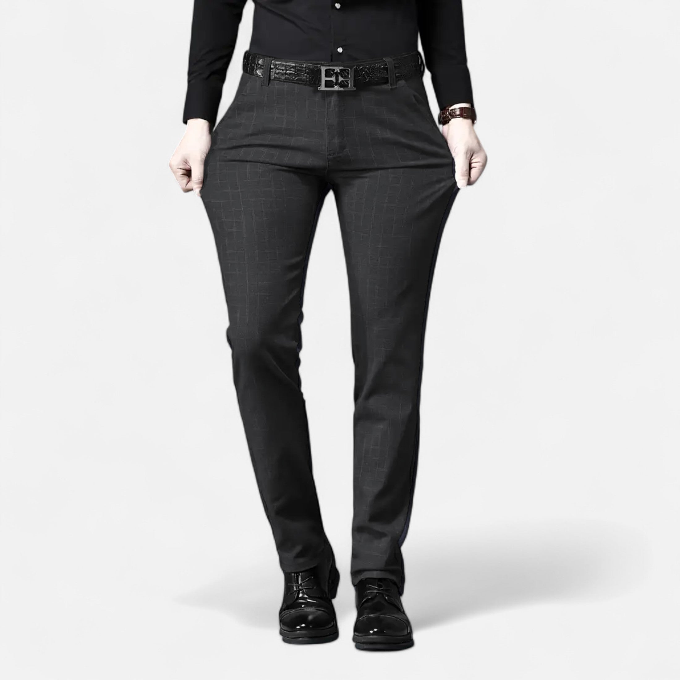 Ferandi Mode | Pantalon Homme Carreaux Slim Business
