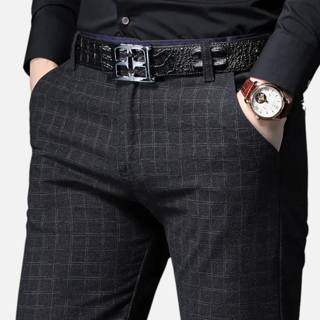 Ferandi Mode | Pantalon Homme Carreaux Slim Business