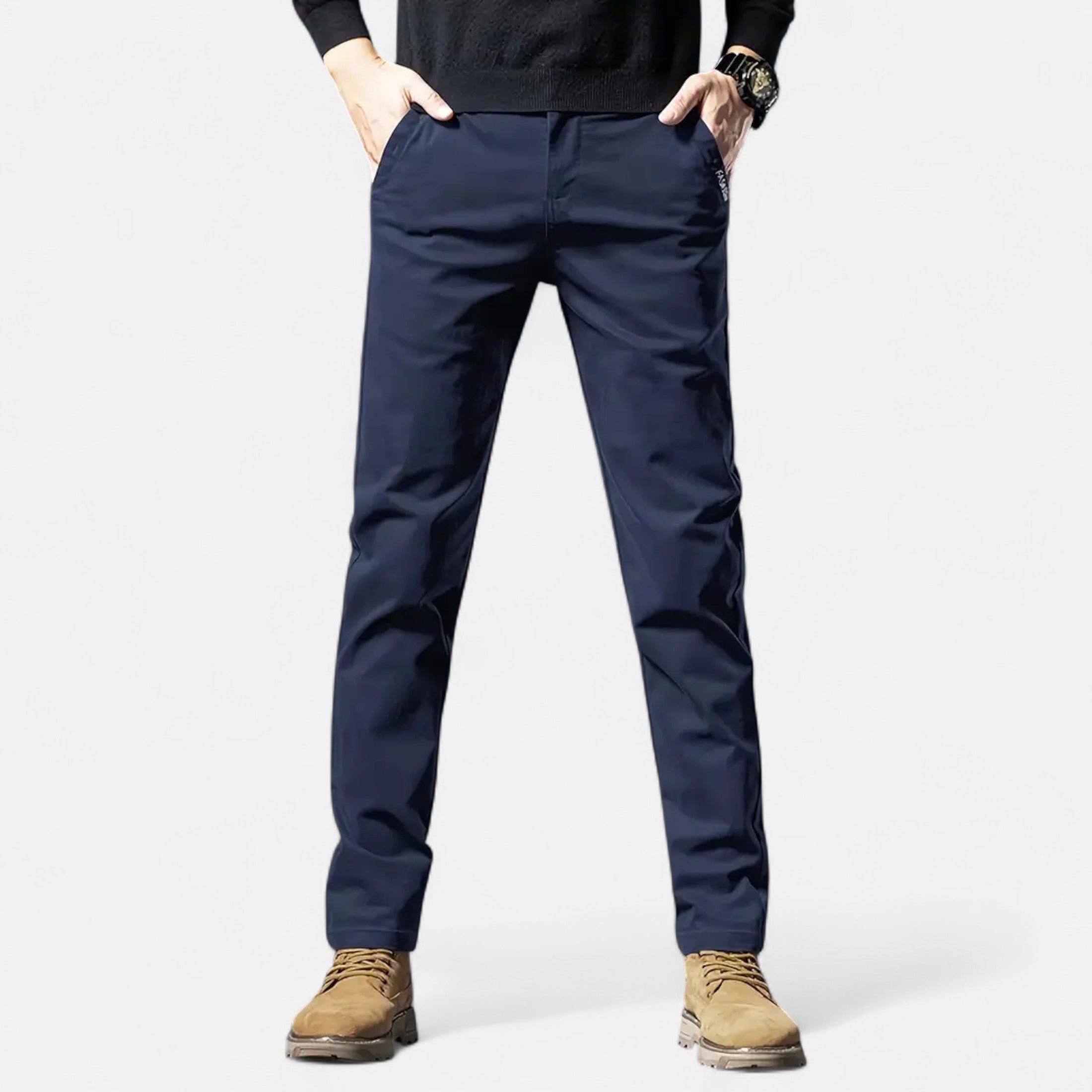 Ferandi Mode | Pantalon Homme Droit Coton Business Chic