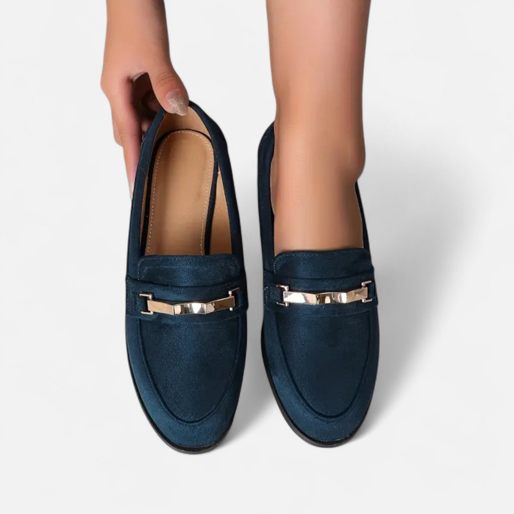 Ferandi Mode | Moccassins Femme à Accents Métalliques
