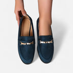 Ferandi Mode | Moccassins Femme à Accents Métalliques