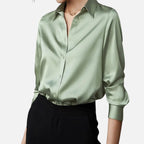 Ferandi Mode | Chemisier Satiné à Col Boutonné