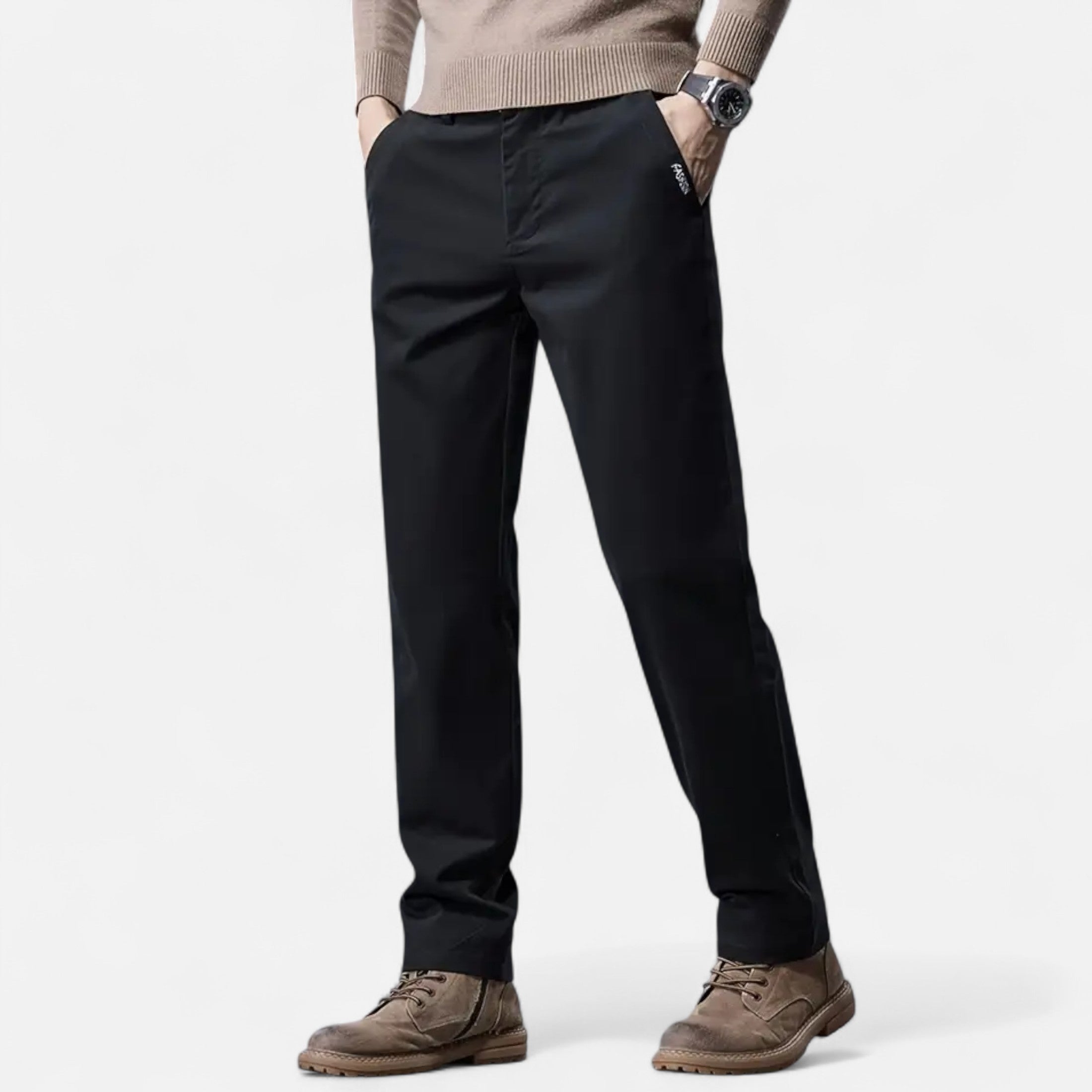 Ferandi Mode | Pantalon Homme Droit Coton Business Chic