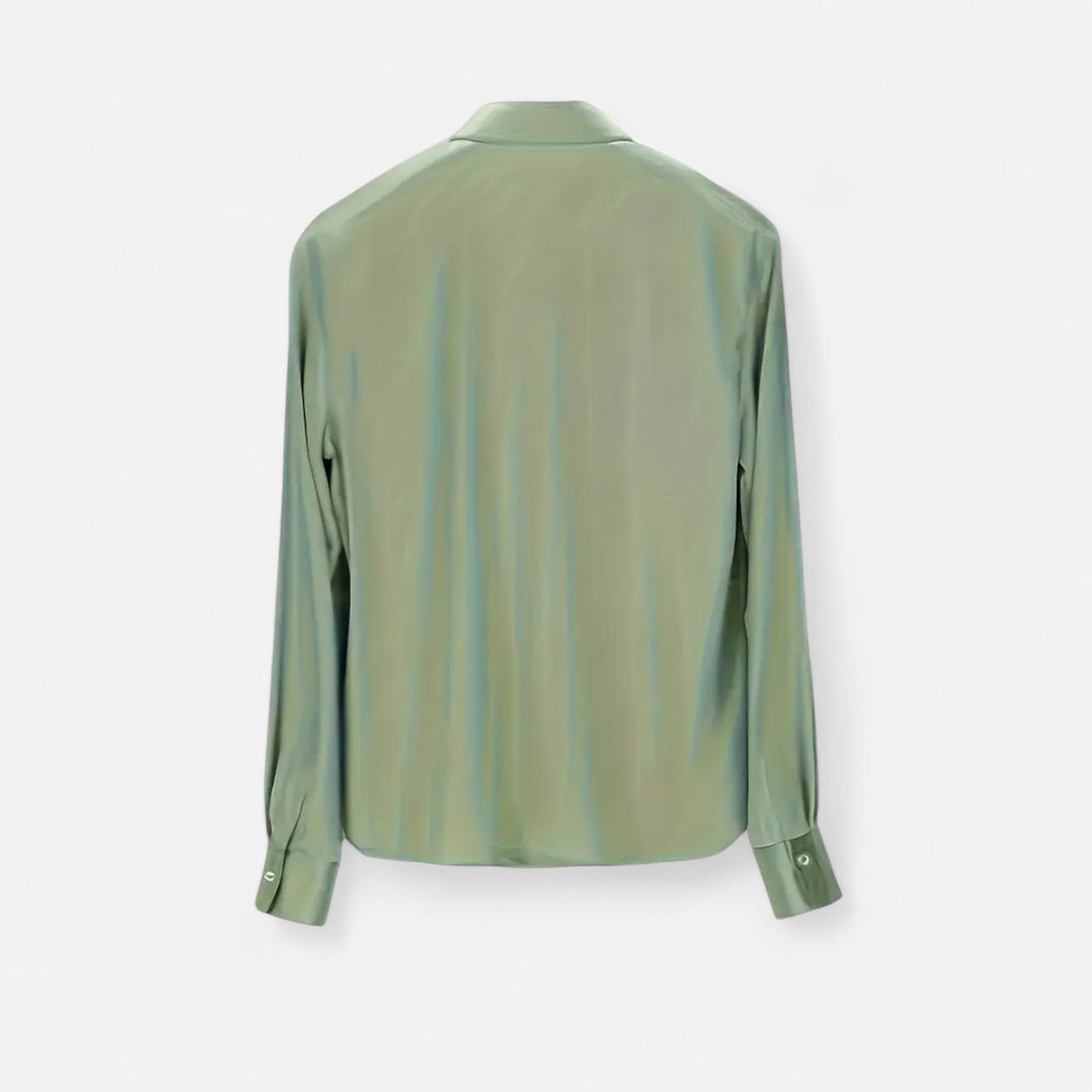 Ferandi Mode | Chemisier Satiné à Col Boutonné
