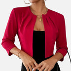 Ferandi Mode | Blazer Femme à Col Plissé