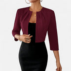 Ferandi Mode | Blazer Femme à Col Plissé