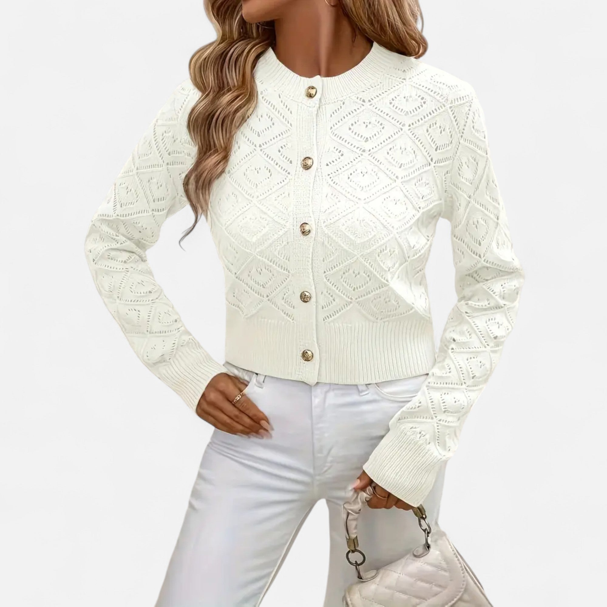 Ferandi Mode | Pull à Col Rond Motif Géométrique