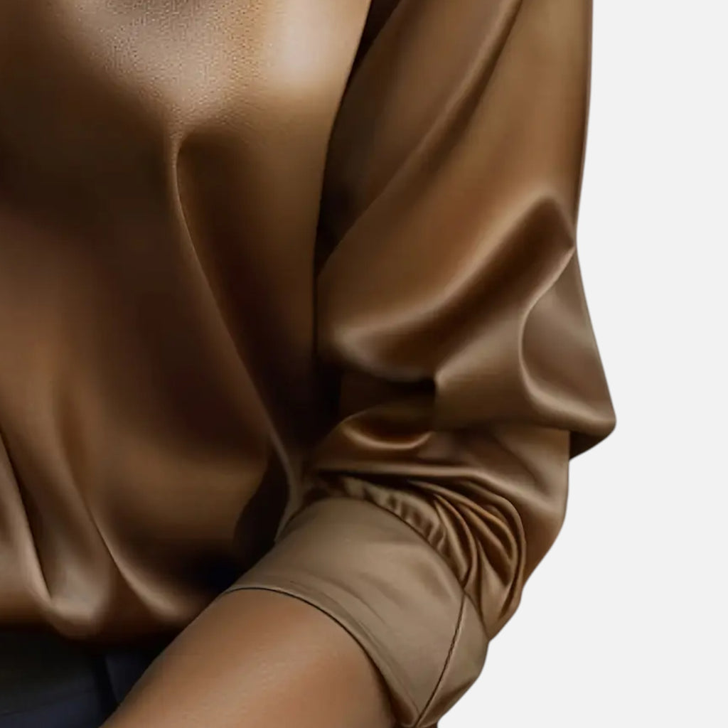 Ferandi Mode | Blouse en Satin Manches Longues