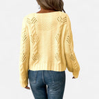 Ferandi Mode | Cardigan Court à Manches Longues