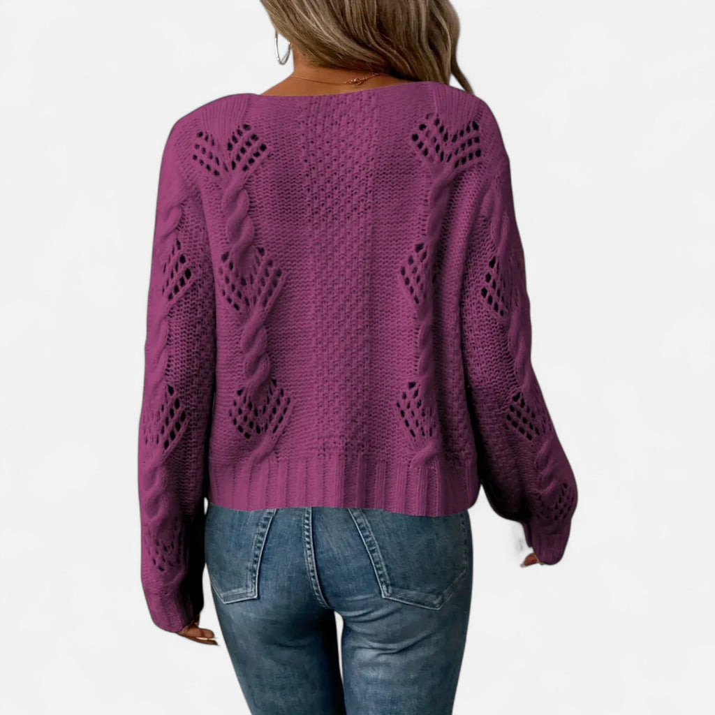 Ferandi Mode | Cardigan Court à Manches Longues