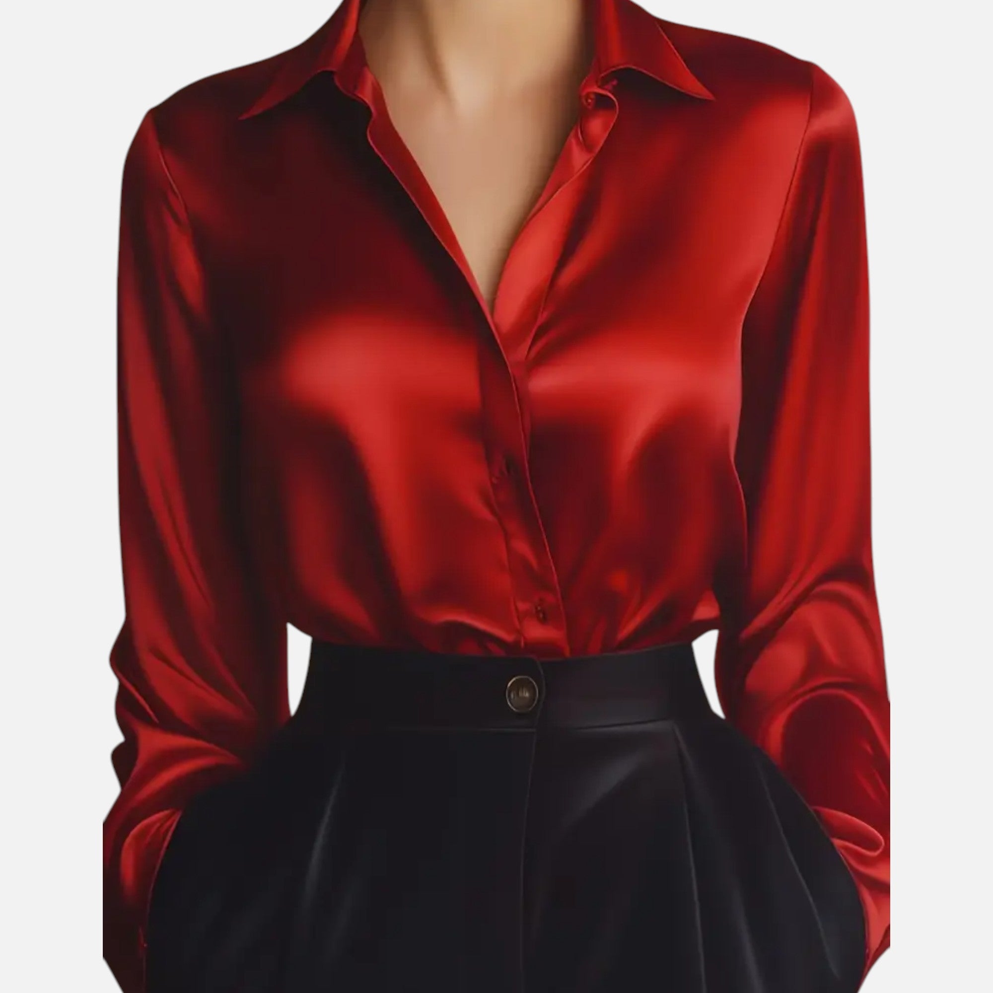 Ferandi Mode | Blouse en Satin Manches Longues