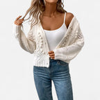 Ferandi Mode | Cardigan Court à Manches Longues