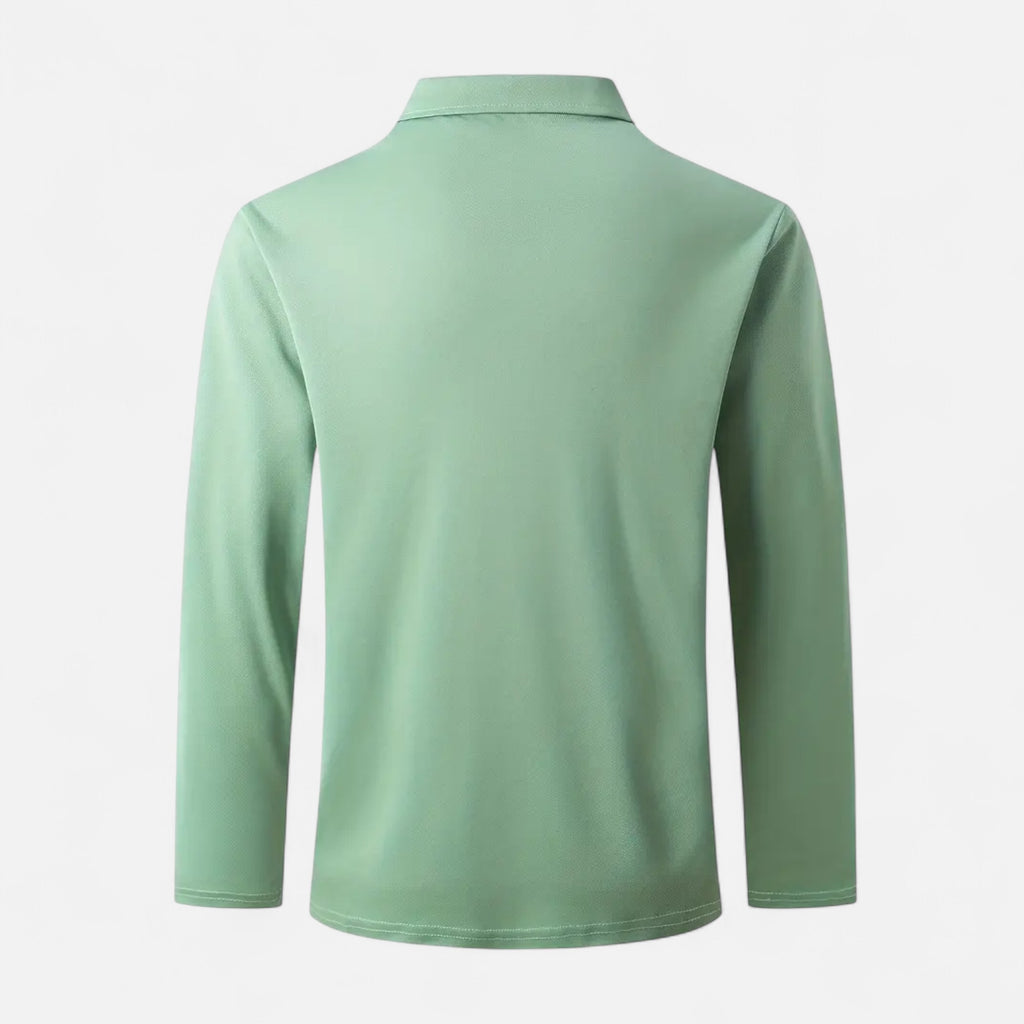 Ferandi Mode | Polo Homme Boutonné Manches Longues Automne