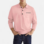 Ferandi Mode | Polo Homme Boutonné Manches Longues Automne