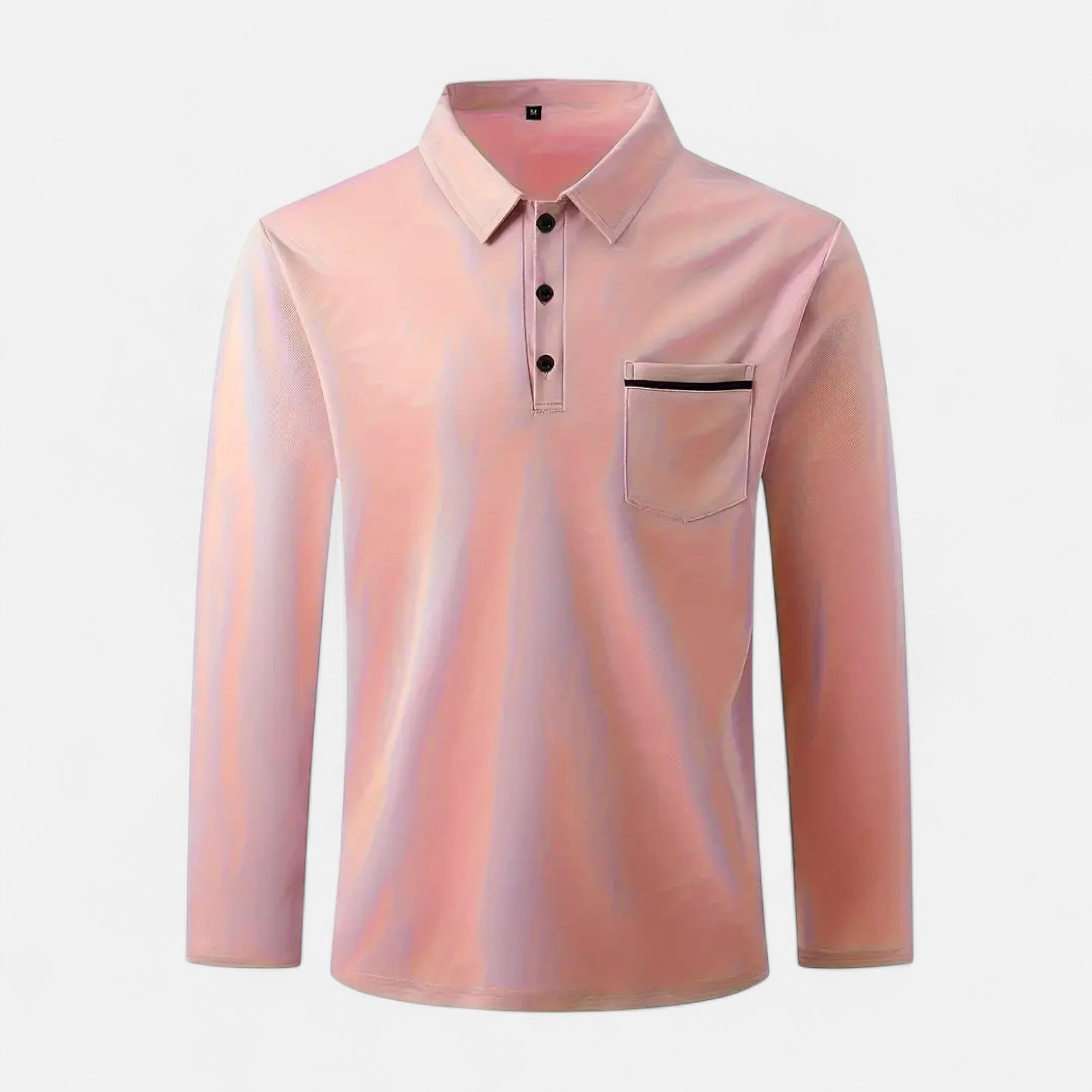 Ferandi Mode | Polo Homme Boutonné Manches Longues Automne
