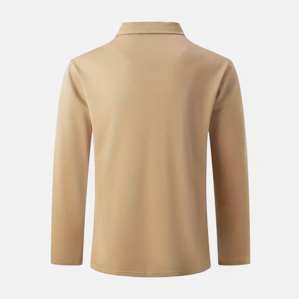 Ferandi Mode | Polo Homme Boutonné Manches Longues Automne