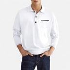 Ferandi Mode | Polo Homme Boutonné Manches Longues Automne