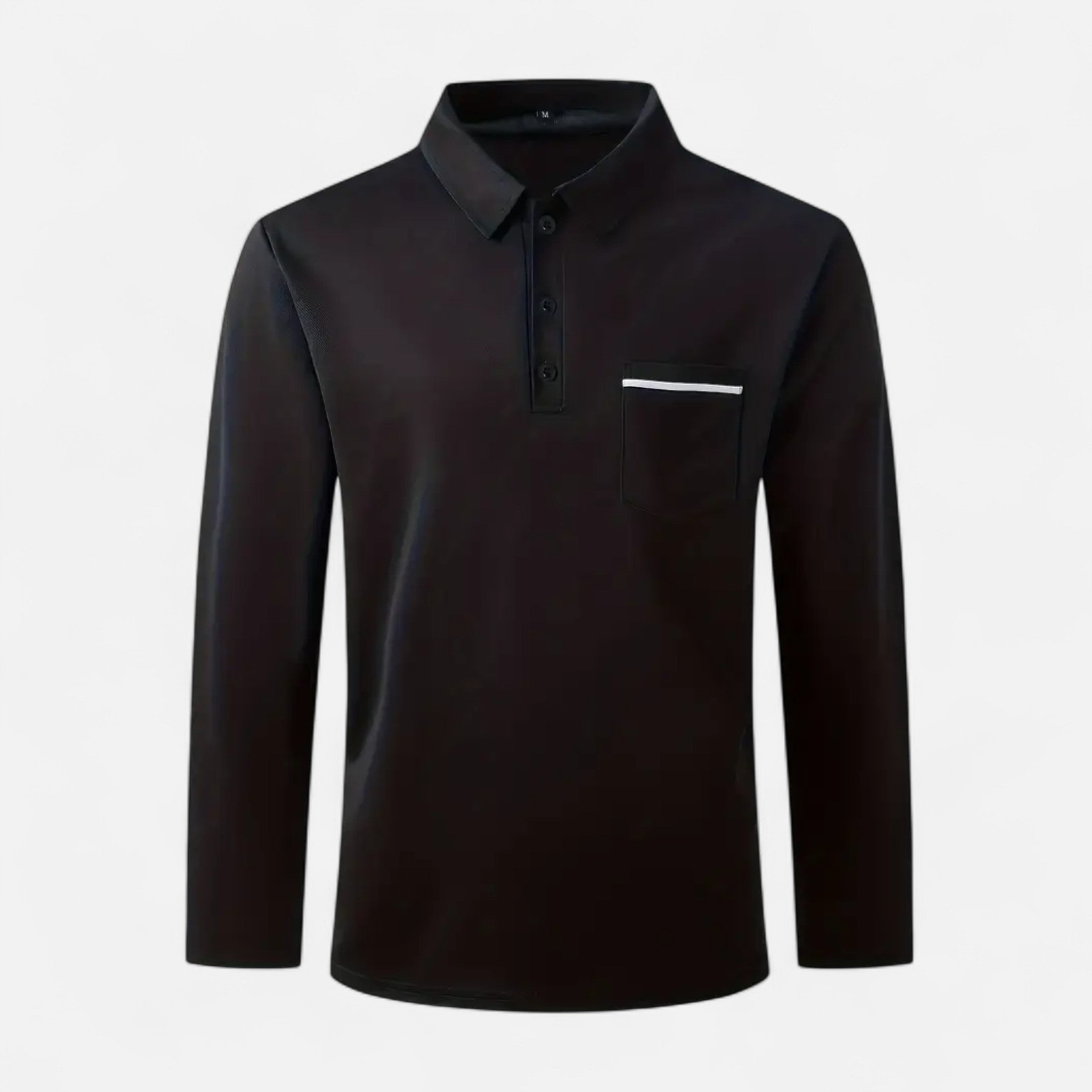 Ferandi Mode | Polo Homme Boutonné Manches Longues Automne
