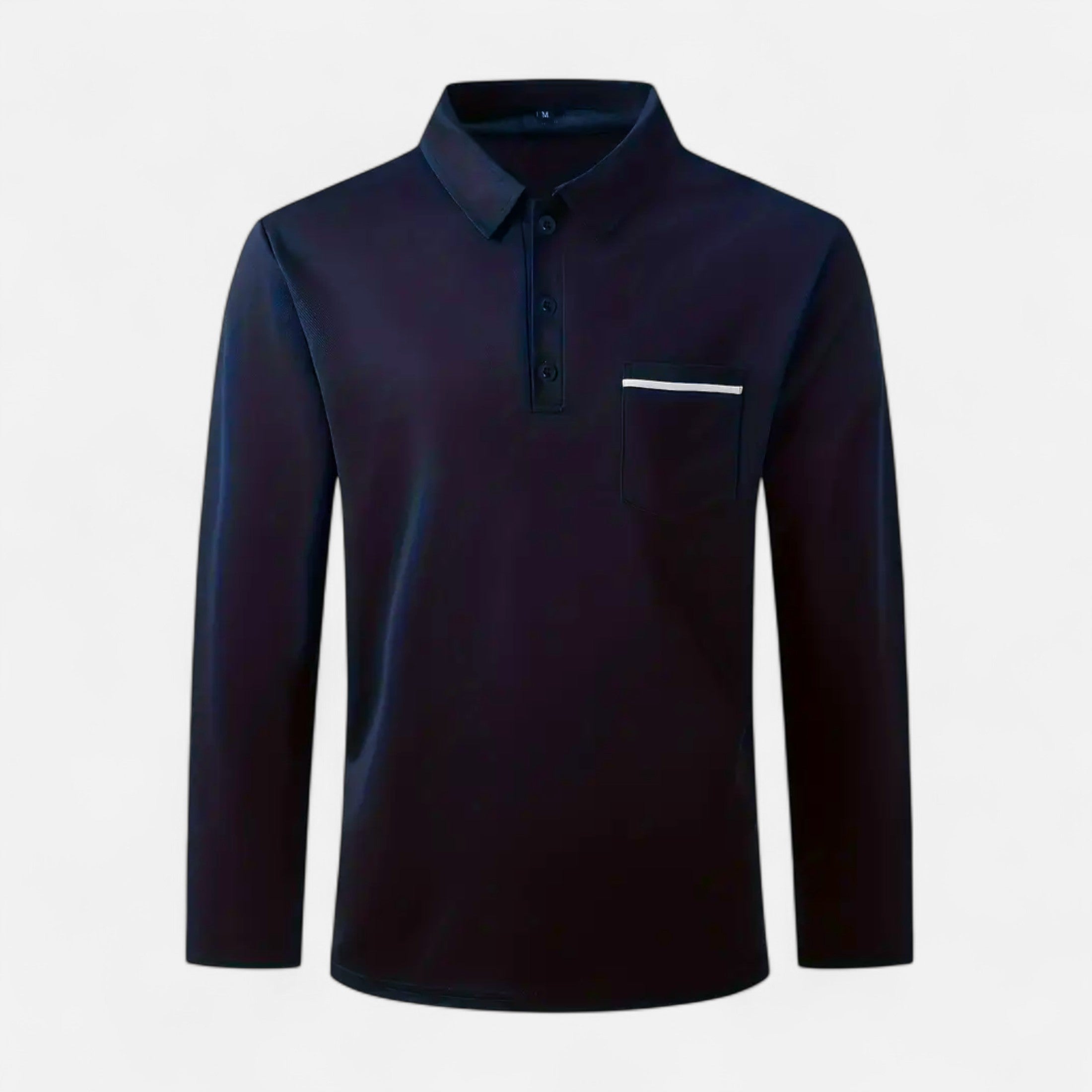 Ferandi Mode | Polo Homme Boutonné Manches Longues Automne