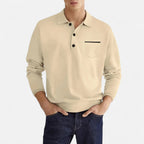 Ferandi Mode | Polo Homme Boutonné Manches Longues Automne