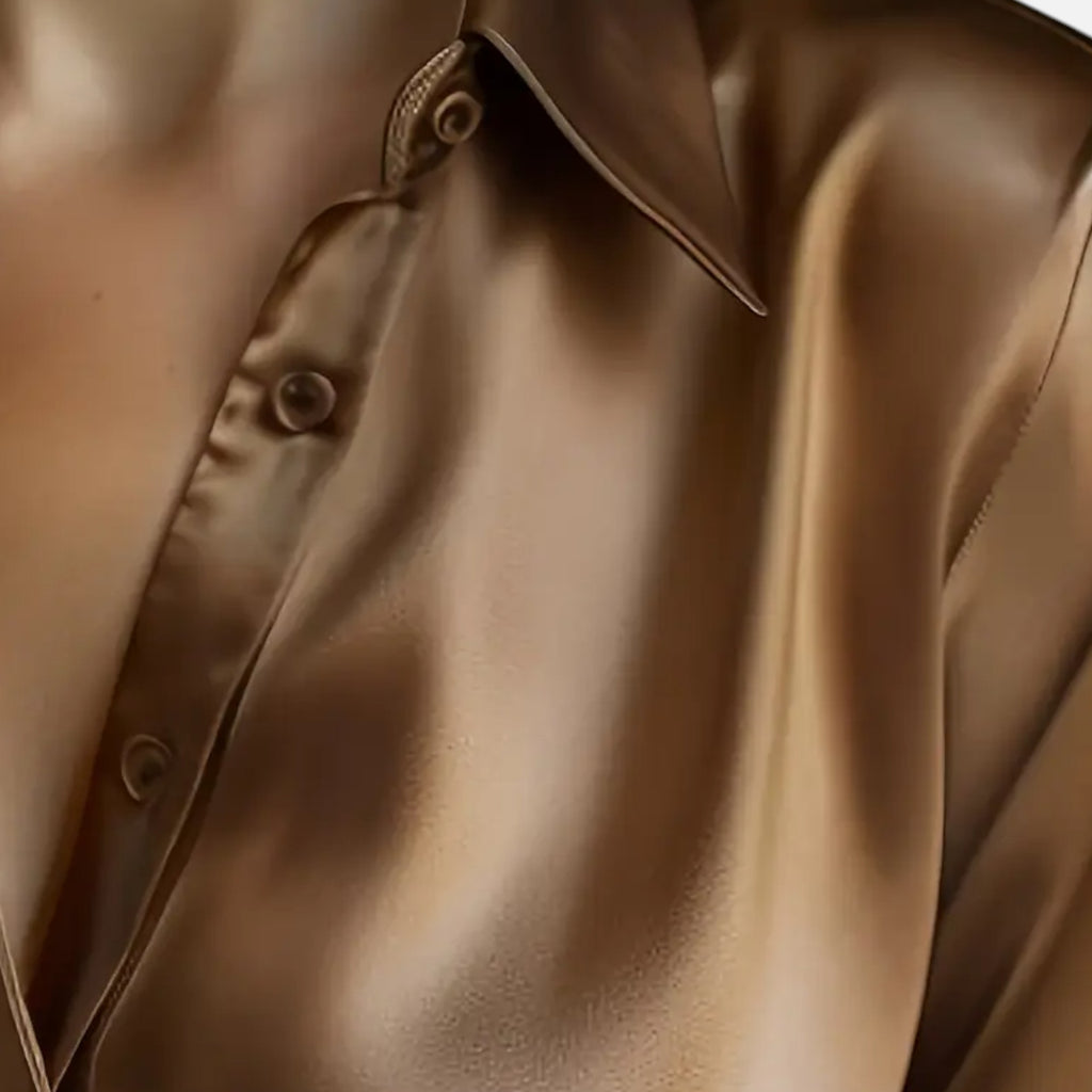 Ferandi Mode | Blouse en Satin Manches Longues